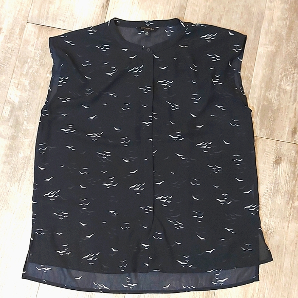 Banana Republic Semi-sheer Chiffon Blouse Size XS